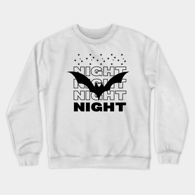 Night Crewneck Sweatshirt by attire zone